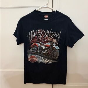 Harley-Davidson Black and Red Motorcycle Tee